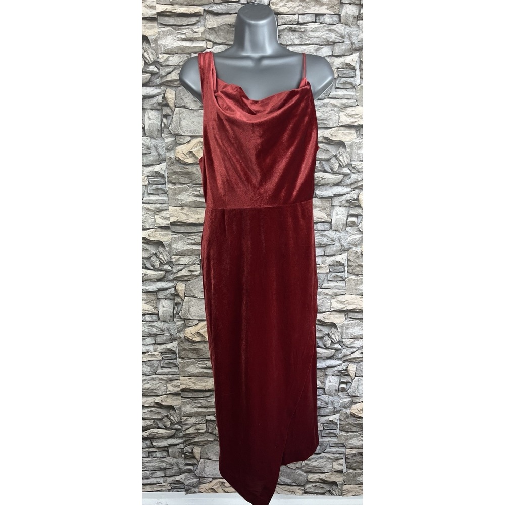 Yumi Kim Brick Goddess Dress Velvet Maxi Sz L